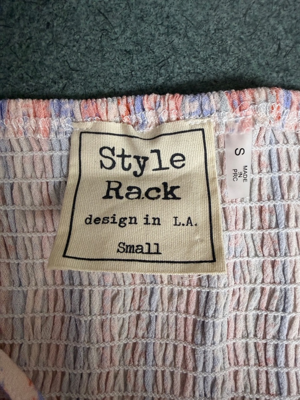 Style Rack Pastel Striped Ruffle Crop Top - Picture 3 of 4